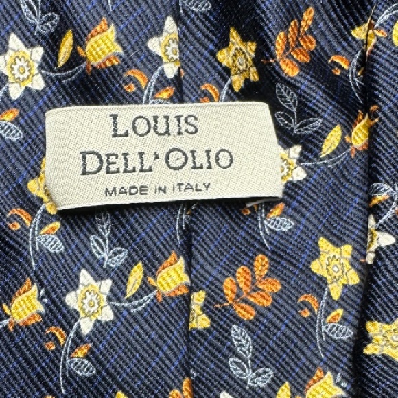 LOUIS DELL'OLIO MENS TIE SILK MADE IN ITALY - Picture 3 of 5